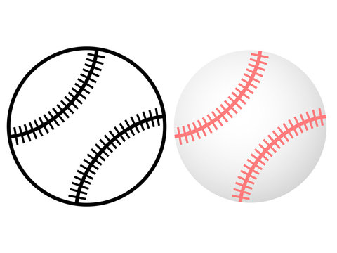 Baseball balls isolated on a white background