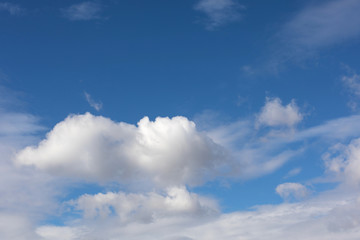 Naklejka na ściany i meble Cumulus clouds blue sky image