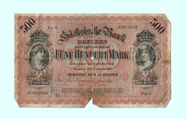 Sächsische Bank zu Dresden - 500 Mark 1911