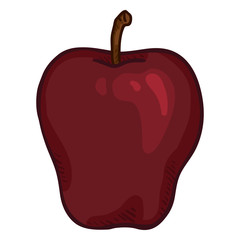 Vector Cartoon Red Apple