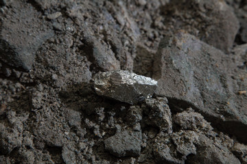 Underground gold ore mine shaft massive pyrite specimen raw mineral