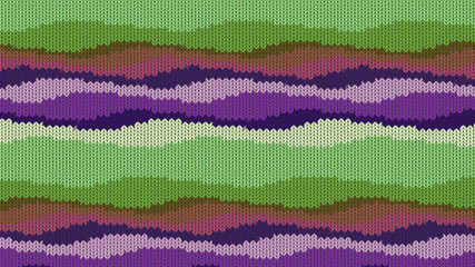 Background with a knitted texture, imitation of wool. Multicolored diverse lines.