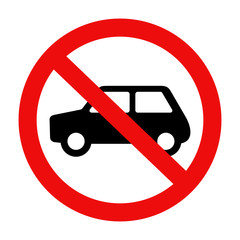 zakaz dla samochodów - obrazy, fototapety, plakaty