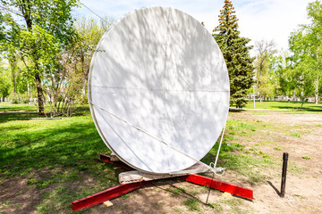 Big satellite dish of tv stantion