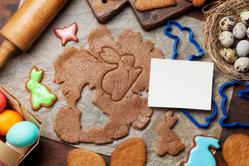 Fototapeta na wymiar Easter gingerbread cookies