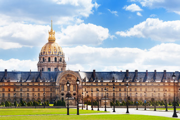 Fototapeta na wymiar Invalides building and square in Paris, France