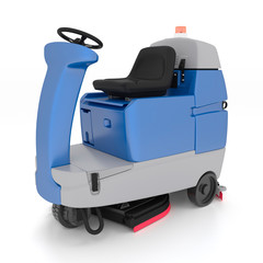 3d illustration of a gray-blue scrubber isolated on a white background.