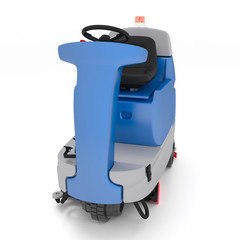 3d rendering of a gray-blue scrubber isolated on a white background.