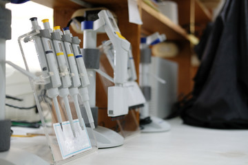 pipette in scientific chemistry lab laboratory