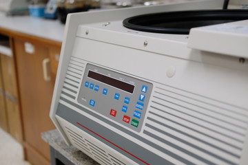 Obraz premium centrifuge machine in laboratory. biology medicine lab
