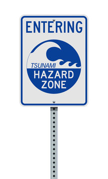 Entering Tsunami Hazard Zone sign