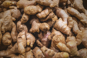 Fresh ginger at the market