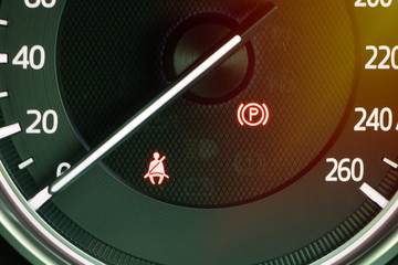 Fototapeta premium Warning light not wearing seat belt