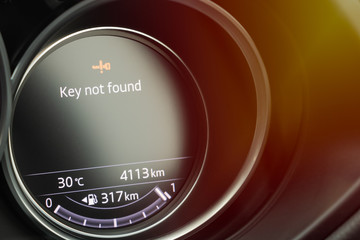 Fuel level gauge in the car dashboard
