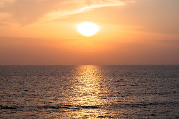 Beautiful sunrise over the Indian Ocean