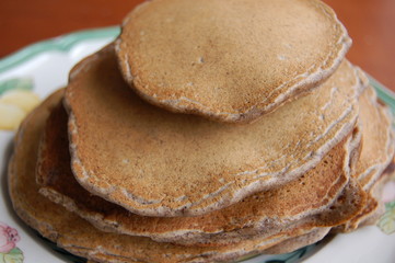 stack of pancakes on plate