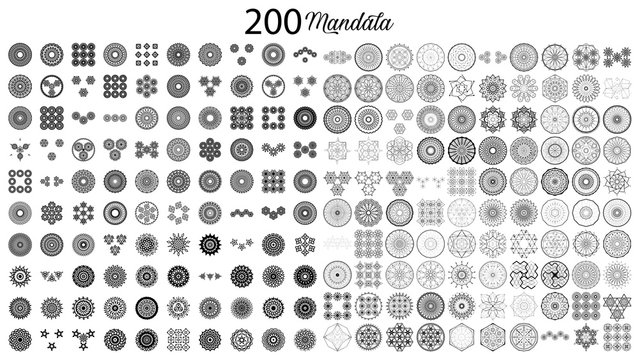 various mandala collections of 200 sets