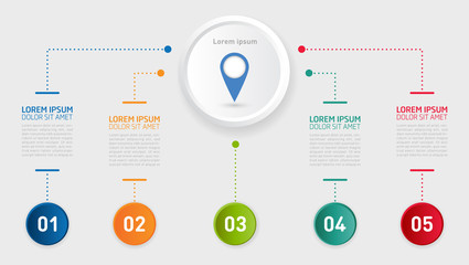 Timeline Infographic Design Template. Vector illustration.