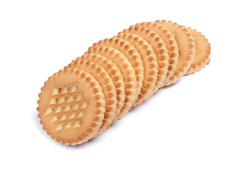 Heap of round cookies