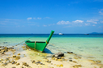 tailandia acqua smeraldo trasparente long tail boat