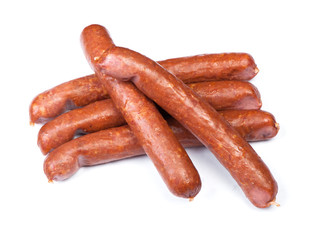 Stack of smoked sausages