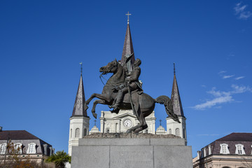 Equestrian statue of Andrew Jackson in New Orleans