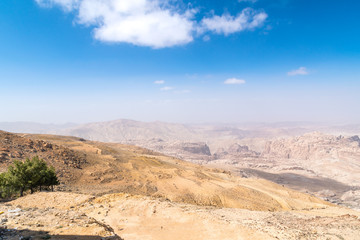 Fototapeta na wymiar View of the mountains in Jordan.