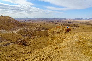 Fototapeta na wymiar Landscape of Makhtesh (crater) Ramon (from mount Ardon)
