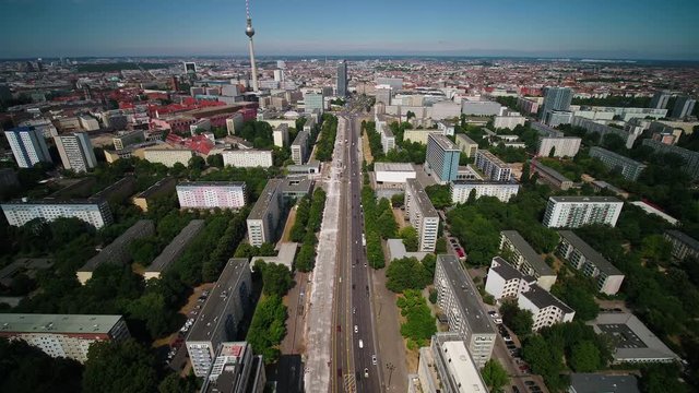 Aerial Germany Berlin June 2018 Sunny Day 15mm Wide Angle 4K Inspire 2 Prores  Aerial video of downtown Berlin in Germany on a sunny day with a wide angle lens.