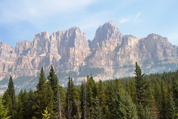 Rocky Mountains Obscured by Wildfire Haze.