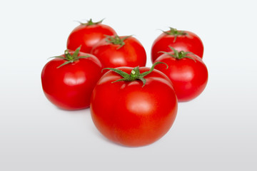 Six red tomatoes