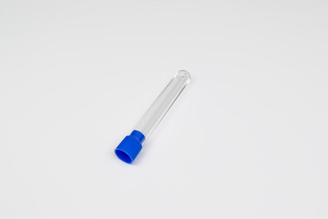urine test tube isolated on white
