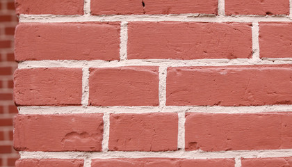 Red bricks on the wall as background