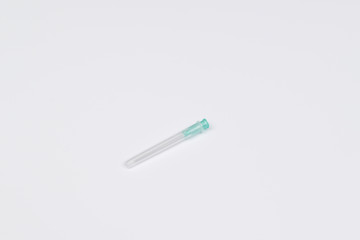 Obraz premium Single use syringe isolated on white
