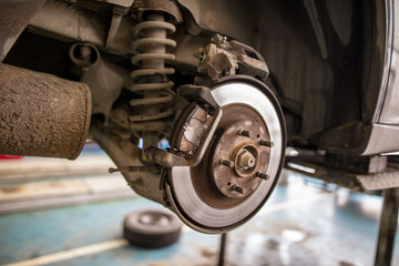 Repair of brake system on car wheels