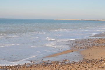plage à la fin de l'hiver