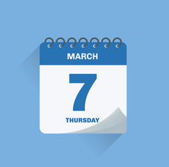 Day calendar with date March 7.