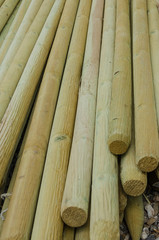 Collection of Wooden Stakes Background