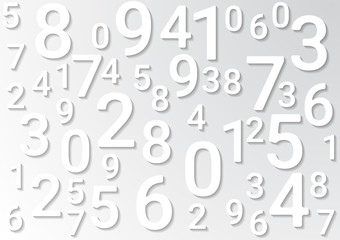 On a light background are different numbers.