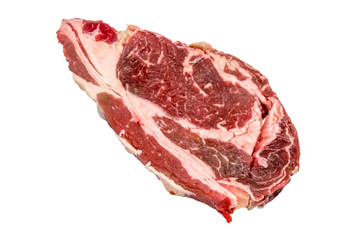 Entrecot (antrecot) marbled beef on white isolated background