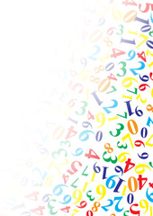 Background with numbers with copy space