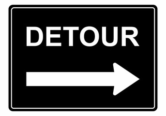 Detour Sign illustration