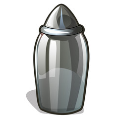 Glass or transparent clear plastic jar to store bulk products isolated on white background. Vector cartoon close-up illustration.