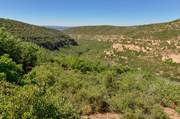 Fototapeta na wymiar Long Canyon on Wetheril Mesa in Mesa Verde National Park, Colorado, USA
