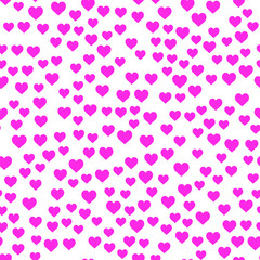 Obraz premium Hearts for Valentine's Day. Romantic feeling and love. Seamless vector EPS 10. Abstract geometric pattern. Multicolor Figures. Texture for print and Banner. Flat style