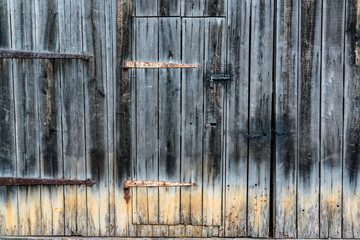 Old Weathered Gray Barn Door