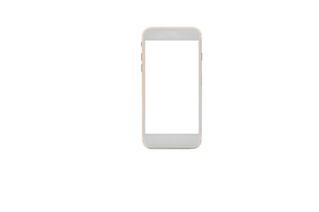 new phone front isolated on white background