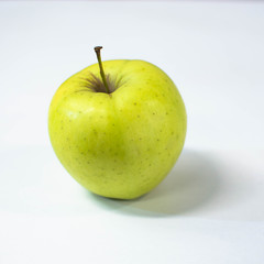 green apple on white background