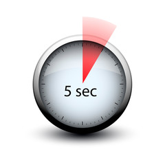 stopwatch with expiring time 5 seconds web icon