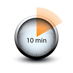stopwatch with expiring time 10 minutes web icon